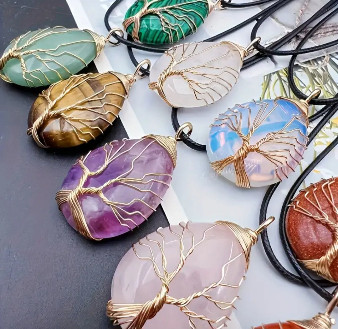 Crystal Wire Droplet Pendent