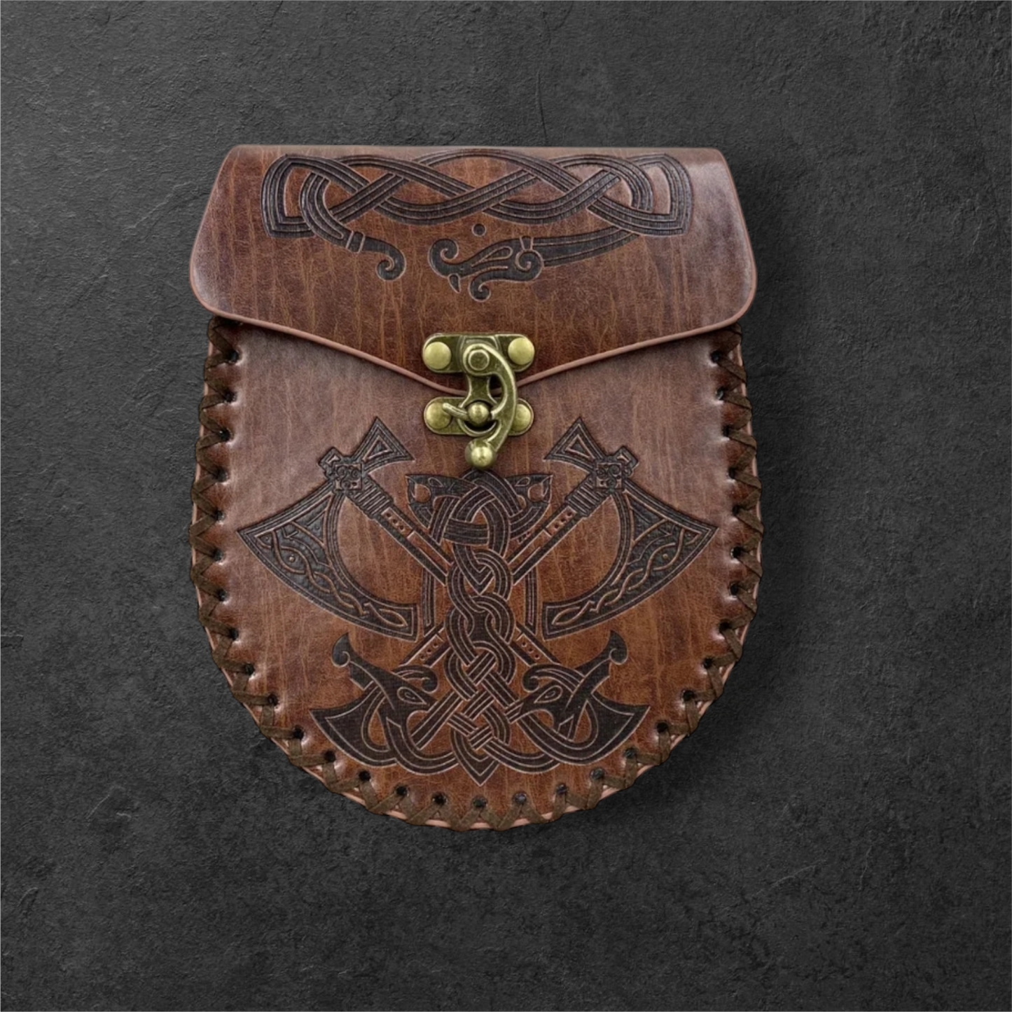 Leather Bag ( Viking Axe )