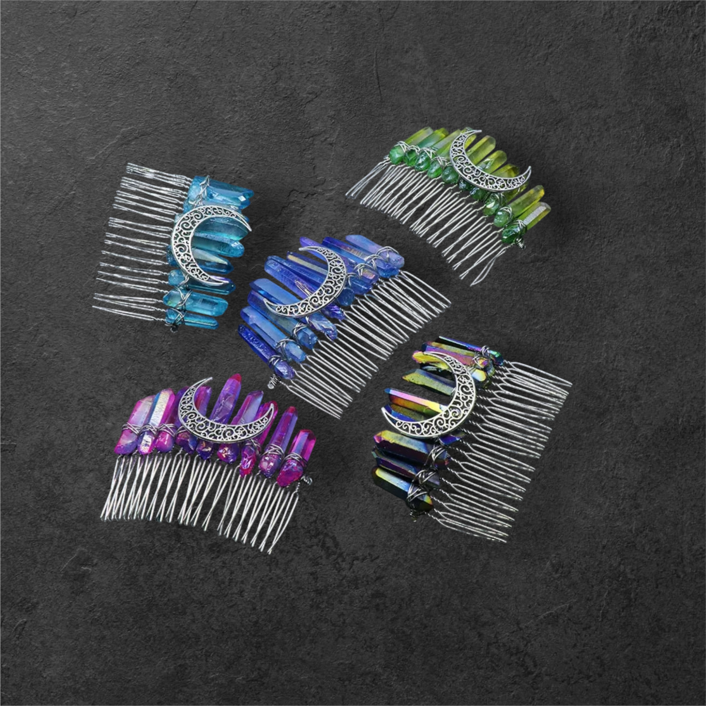 Crystal Moon Hair Comb