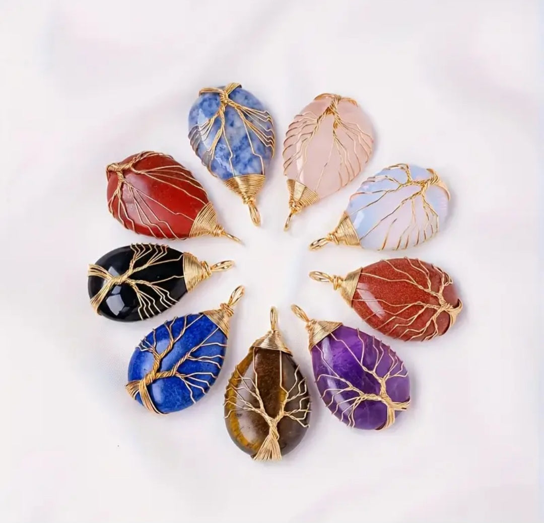 Crystal Wire Droplet Pendent