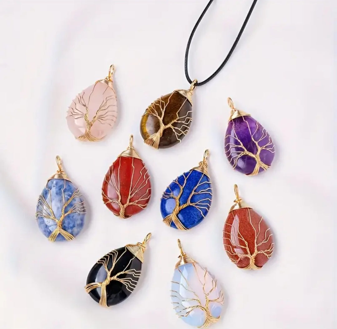 Crystal Wire Droplet Pendent