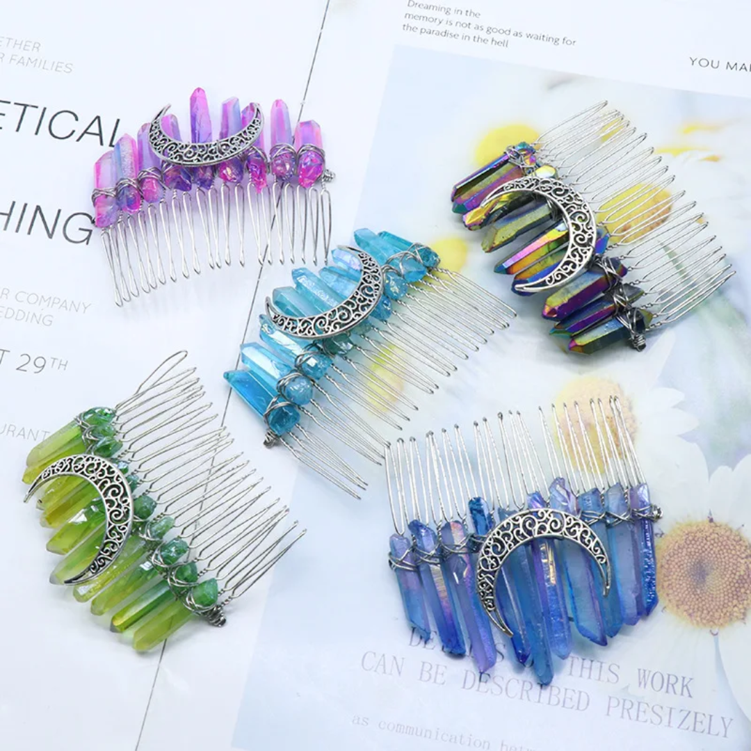 Crystal Moon Hair Comb